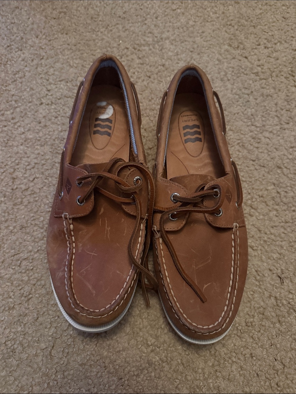 Men's Sperry Brown Leather Boat Shoes